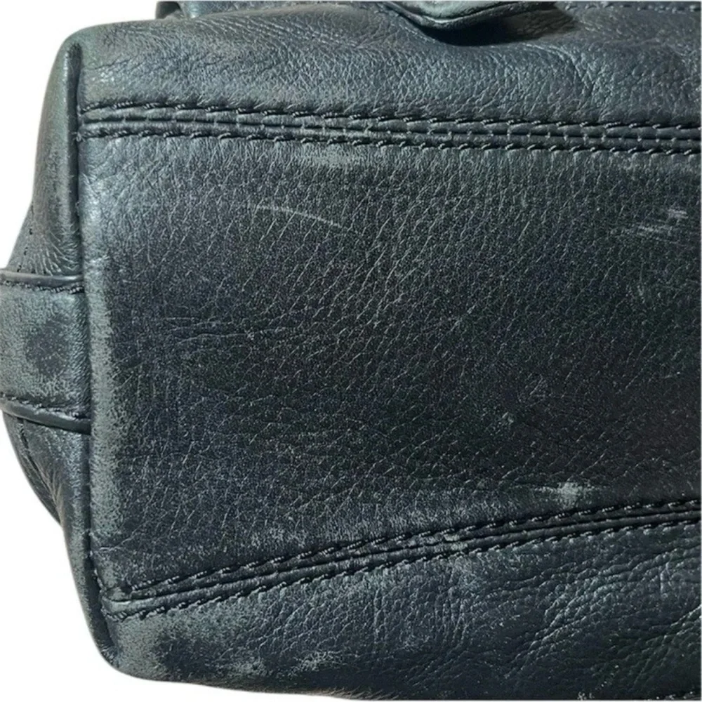 Michael Kors Black Hobo Satchel Soft Shell Pebbled Boho Leather Shoulder Bag